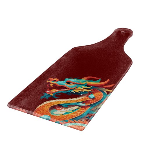キュート中国のニューイヤードラゴン〔占星術の〕十二宮図誕生日CB カッティングボード (角)