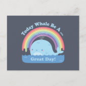 キュート今日の鯨の日のパン素晴らしになる、良い雰囲気 ポストカード (正面)