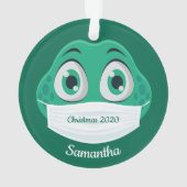 キュート仮面カエルデザインアクリルオーナメント オーナメント (裏面)