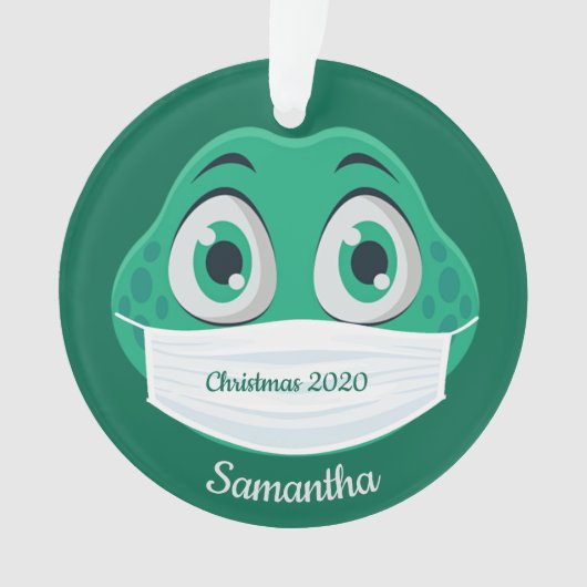 キュート仮面カエルデザインアクリルオーナメント オーナメント (正面)