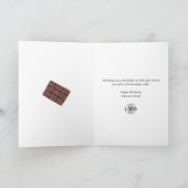 キュート企業のチョコレートケーキスライスハッピーバースデー カード (内部)