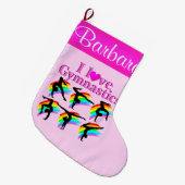 キュート体パーソナライズされた操クリスマスストッキング ラージクリスマスストッキング (正面 (吊り時))