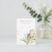 キュート先住民バンクシアフローライヤリングネックレスディスプレイ 名刺 (スタンド正面)