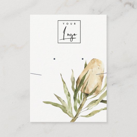 キュート先住民バンクシアフローライヤリングネックレス 名刺 (正面)