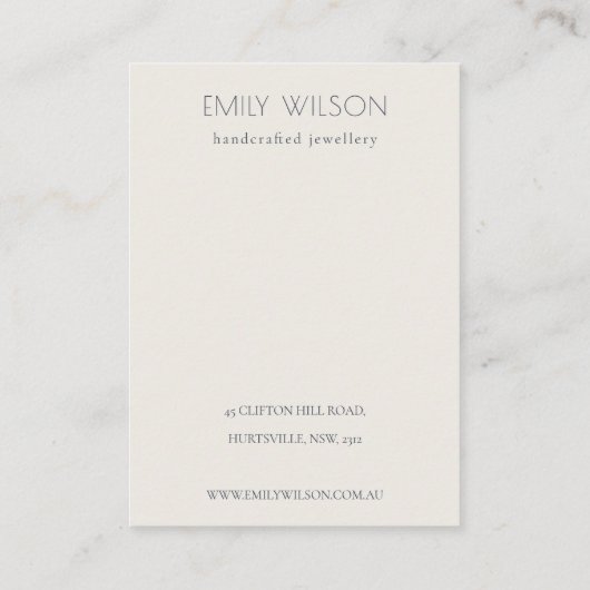 キュート先住民バンクシアフローライヤリングネックレス 名刺 (裏面)