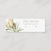 キュート先住民バンクシアフローラスタッドイヤリングディスプレイ スキニー名刺 (正面)