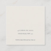 キュート先住民バンクシアフローラネックレスディスプレイ スクエア名刺 (裏面)