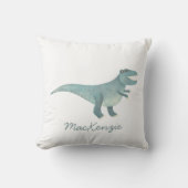 キュート先史時代のTレックス恐竜パーソナライズされた クッション (正面)