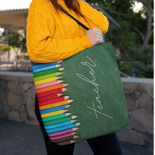 キュート先生シャルボパーソナライズされたード トートバッグ