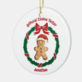 キュート公式クッキー試験機クリスマス セラミックオーナメント (左)