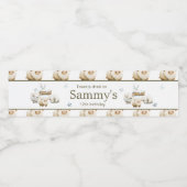 キュート冬の北極牛誕生日 ペットボトルラベル (シングルラベル)