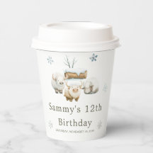 キュート冬の北極牛誕生日