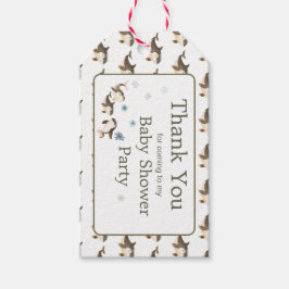 キュート冬の北極鯨の赤ちゃんシャワー ギフトタグ