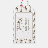 キュート冬の北極鯨の赤ちゃんシャワー ギフトタグ (裏面)