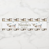 キュート冬の北極鯨の赤ちゃんシャワー ペットボトルラベル (シングルラベル)