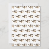 キュート冬の北極鯨の赤ちゃんシャワー 招待状 (裏面)