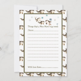 キュート冬の北極鯨の赤ちゃんシャワー 招待状