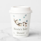 キュート冬の北極鯨の赤ちゃんシャワー 紙コップ (裏面)