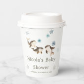 キュート冬の北極鯨の赤ちゃんシャワー 紙コップ (正面)