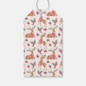 キュート冬の森の動物クリスマスプレゼントラベル ギフトタグ (正面)