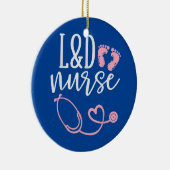 キュート労働と配送ナースL Dナース セラミックオーナメント (右)