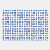 キュート包まれたギフトwボーズホリデークリスマスデイ ラッピングペーパーシート (正面)