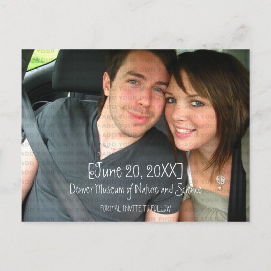 キュート化学保存日付写真はがき 案内ポストカード (裏面)