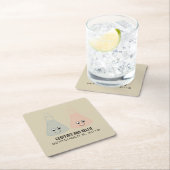 キュート化学結婚紙コースター スクエアペーパーコースター (インサイチュ)