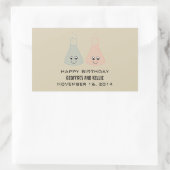 キュート化学誕生日シール 長方形シール (バッグ)