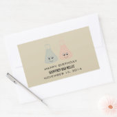 キュート化学誕生日シール 長方形シール (封筒)