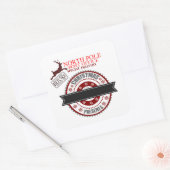 キュート北極デリバリークリスマス スクエアシール (封筒)