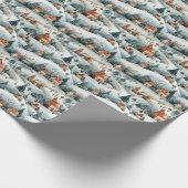 キュート北欧ウィンタービレッジクリスマス ラッピングペーパー (角)