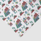 キュート北欧スケートで滑るビレッジクリスマスパターン 薄葉紙 (詳細)