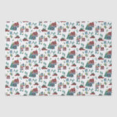 キュート北欧スケートで滑るビレッジクリスマスパターン 薄葉紙 (正面)