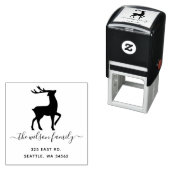 キュート北欧トナカイ北欧差出人住所 セルフインキングスタンプ (インサイチュ)