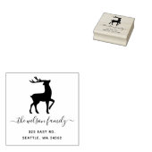 キュート北欧トナカイ北欧差出人住所 ラバースタンプ (押印)