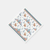 キュート北欧ホリデーベアパターン スタンダードカクテルナプキン (角)