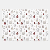 キュート北欧メリークリスマスラッピング紙 ラッピングペーパーシート (正面3)