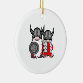 キュート北欧格言バイキングトートカップル北欧 セラミックオーナメント (右)