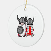 キュート北欧格言バイキングトートカップル北欧 セラミックオーナメント (左)