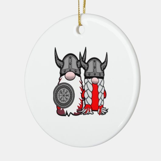 キュート北欧格言バイキングトートカップル北欧 セラミックオーナメント (左)