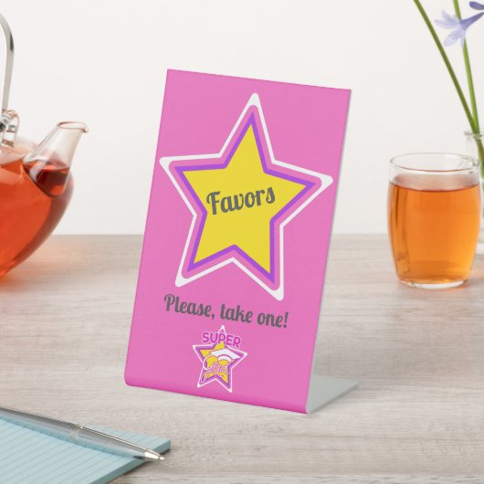 キュート卒業すごい卒業生ピンク – 好意 台座サイン (インサイチュ)