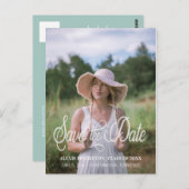 キュート卒業デートの少女の写真を保存 ポストカード (正面/裏面)