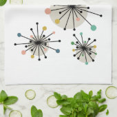 キュート原子スターバストレトロミッドセンチュリーモダン キッチンタオル (折り畳み)