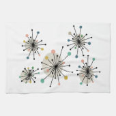 キュート原子スターバストレトロミッドセンチュリーモダン キッチンタオル (横)