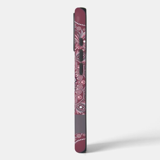 キュート名前をカスタムするお洒落ピンク雪だるまマンダラ Case-Mate iPhoneケース (裏面 / 左)