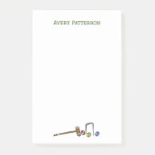 キュート名門私立校風のクロケハンドボー図解入りの、写真付きのホシック ポストイット (正面)