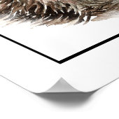 キュート吹ラクーンキスおもしろい ポスター (角)