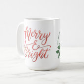 キュート図解入りの、写真付きので明るいメリークリスマス コーヒーマグカップ (正面左)