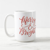 キュート図解入りの、写真付きので明るいメリークリスマス コーヒーマグカップ (左)